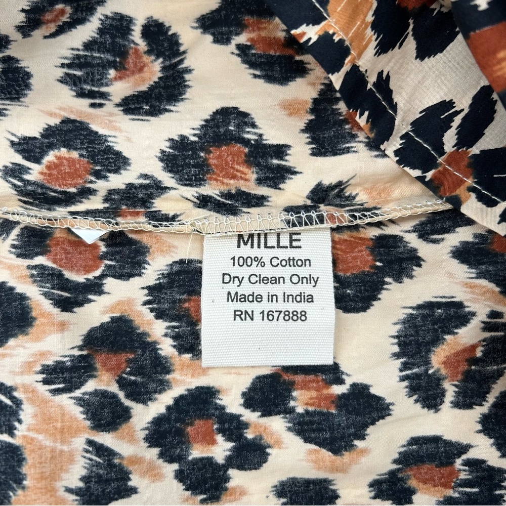 NWT Anthro x Mille Leopard Print Long Sleeve Jessie Top Size XS - Picture 11 of 11